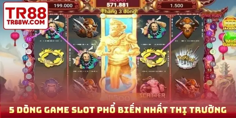 5 dòng game slot phổ biến nhất thị trường