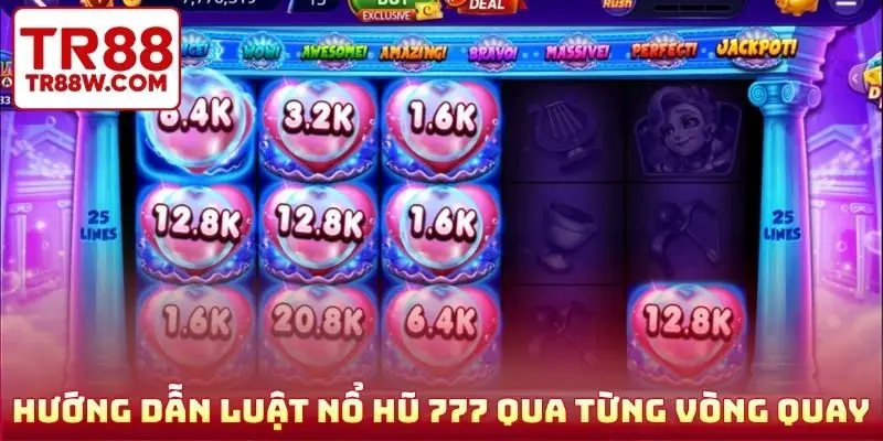 Hướng dẫn luật nổ hũ 777 qua từng vòng quay